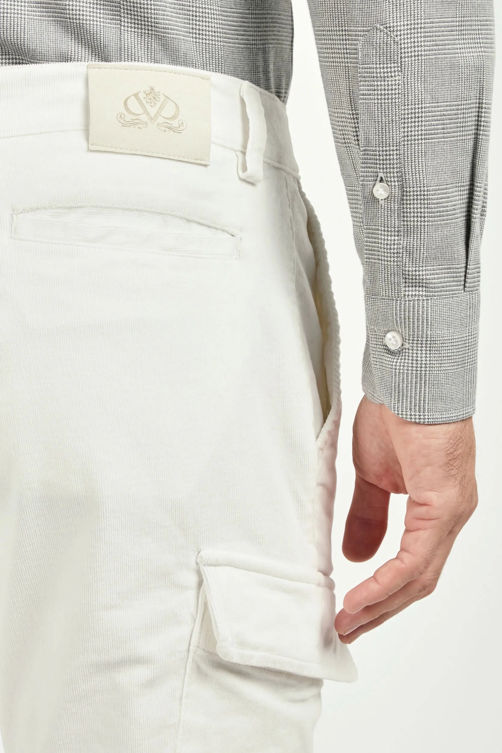 White cargo trousers - Made in Italy