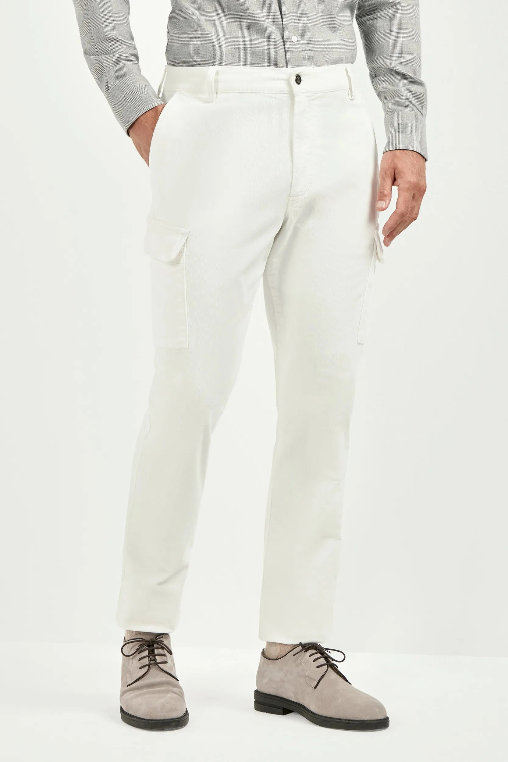 White cargo trousers - Made in Italy