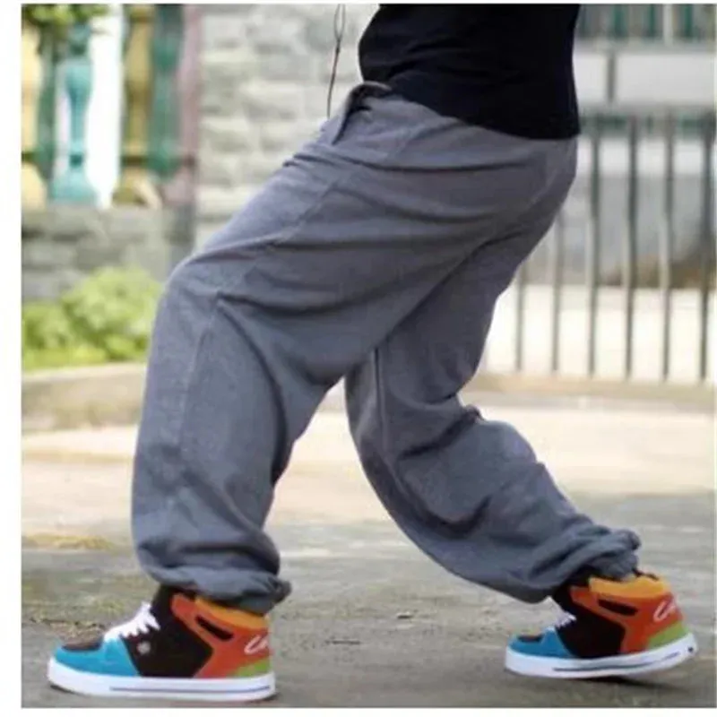 WIAOFELLAS  -  Summer Loose Thin Sweatpants Hiphop Men's Joggers Casual Baggy Wide Leg Pants Cotton Plus Size 4XL Dance Trousers Clothing