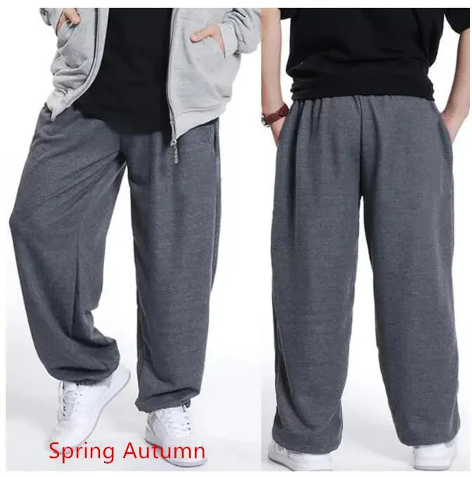 WIAOFELLAS  -  Summer Loose Thin Sweatpants Hiphop Men's Joggers Casual Baggy Wide Leg Pants Cotton Plus Size 4XL Dance Trousers Clothing