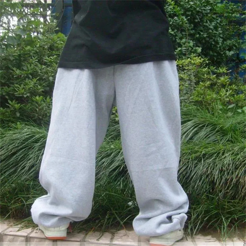 WIAOFELLAS  -  Summer Loose Thin Sweatpants Hiphop Men's Joggers Casual Baggy Wide Leg Pants Cotton Plus Size 4XL Dance Trousers Clothing
