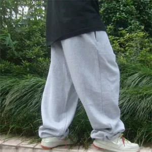 WIAOFELLAS  -  Summer Loose Thin Sweatpants Hiphop Men's Joggers Casual Baggy Wide Leg Pants Cotton Plus Size 4XL Dance Trousers Clothing