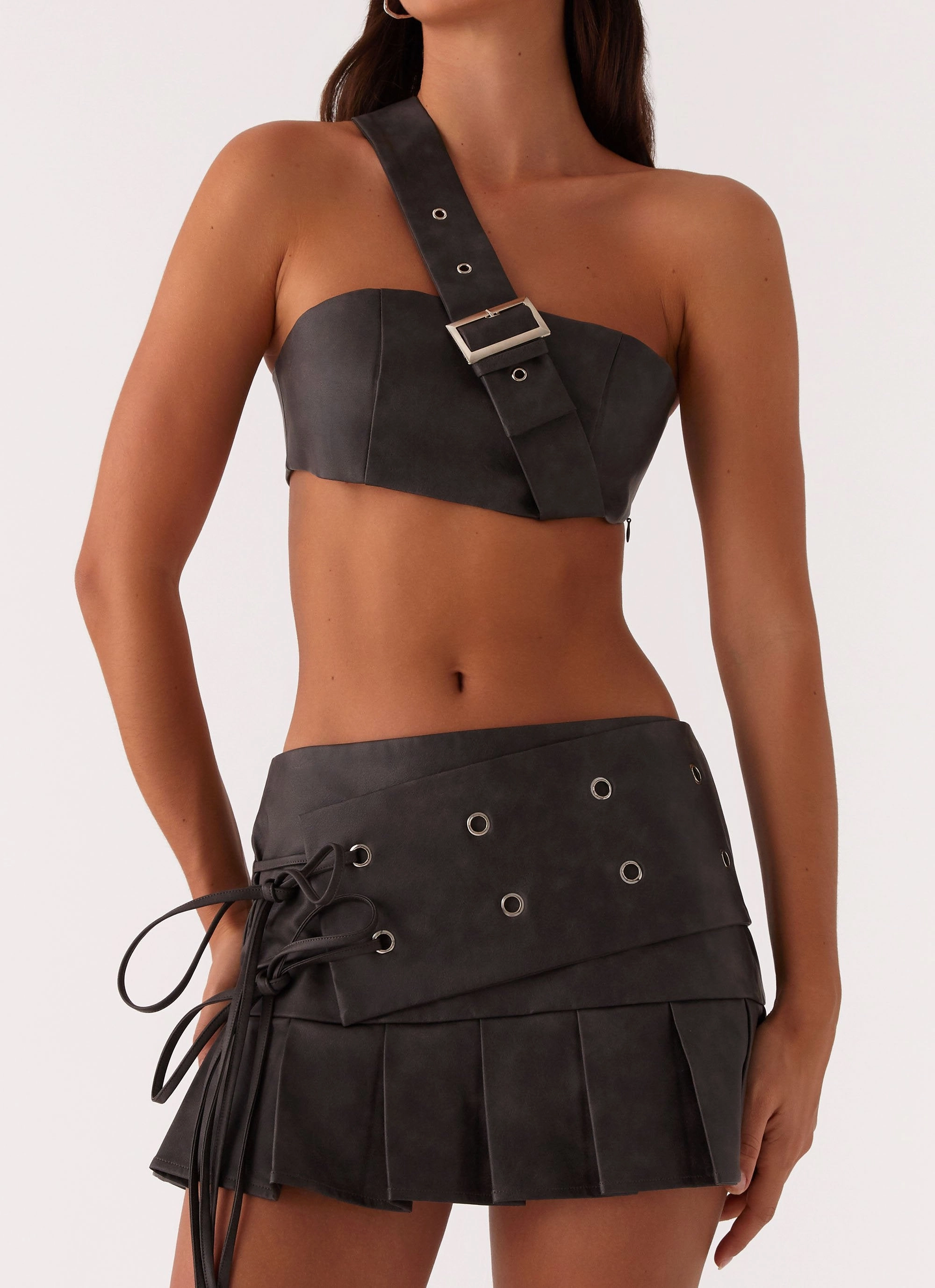 Wild Instincts Bandeau Top - Fawn Stretch Woven Material Stretchable Material