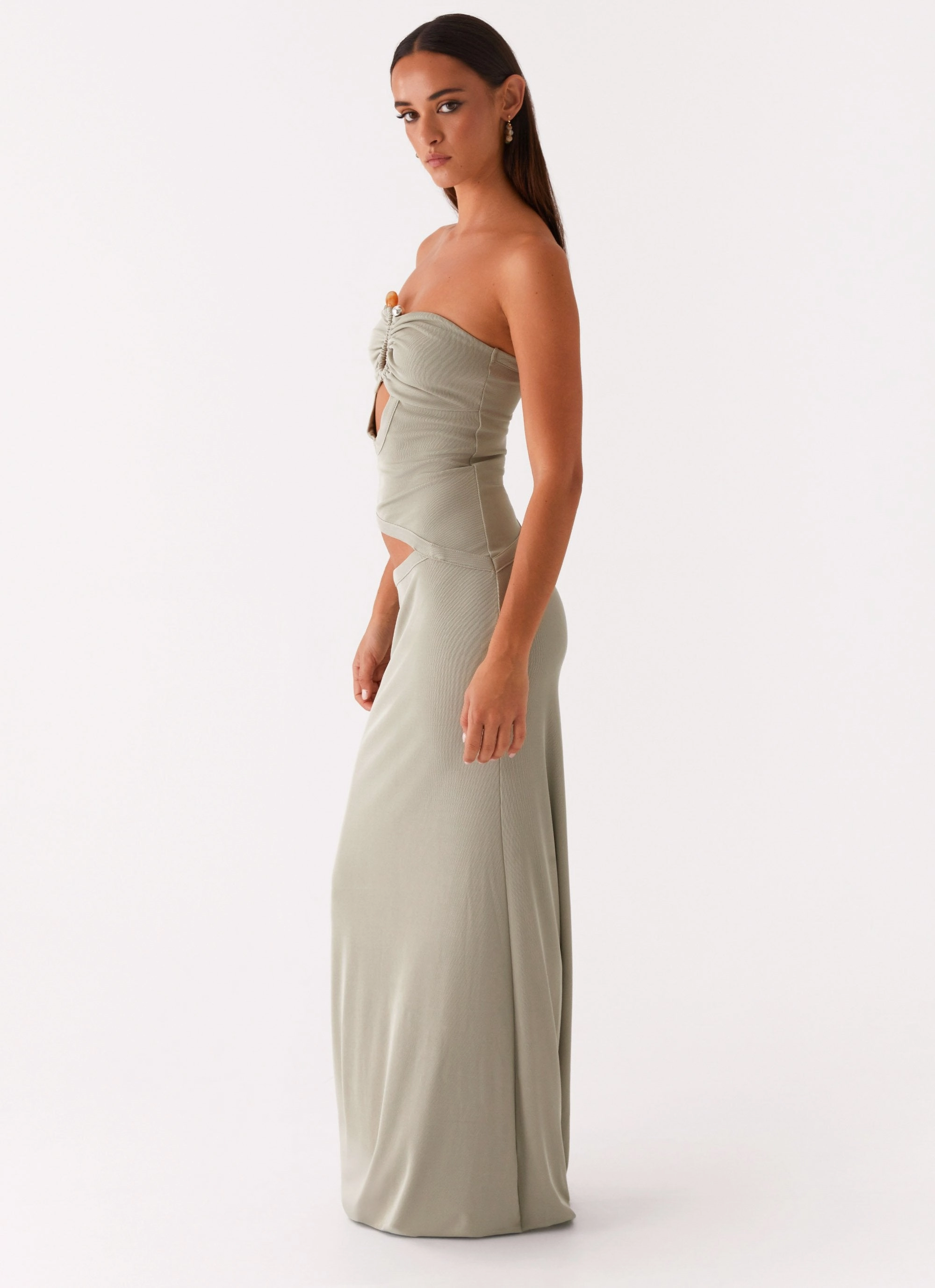 Spring Ready Wild Roses Maxi Dress - Sage