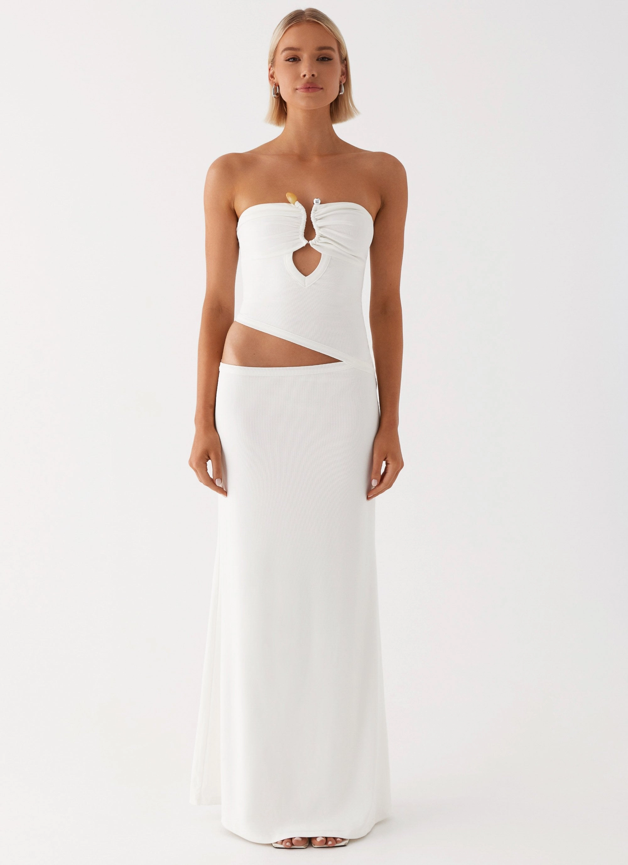 Wild Roses Maxi Dress - White Eye Catching