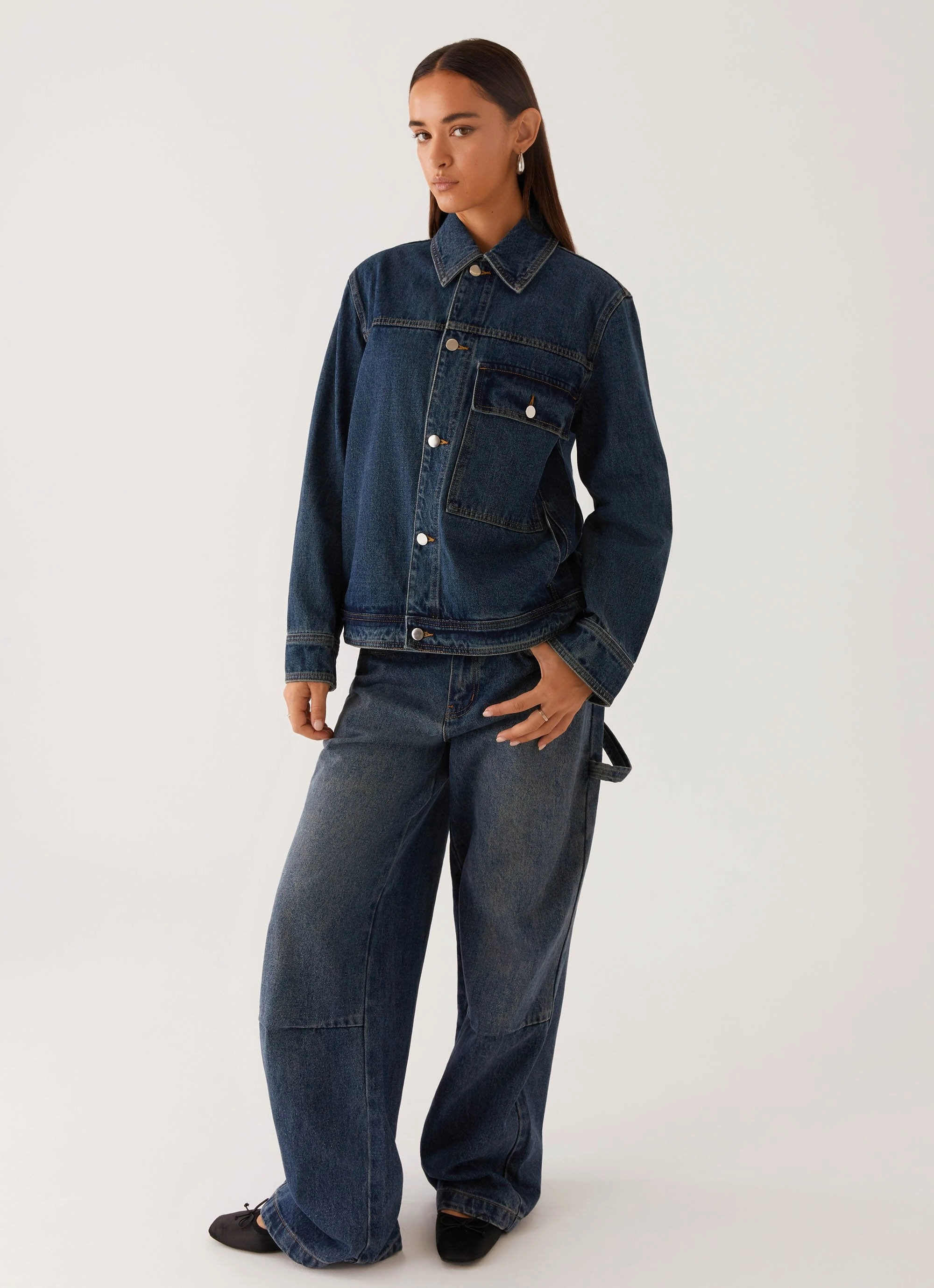 WaterproofDesign Secure Internal Pockets Raelynn Denim Jacket - Indigo