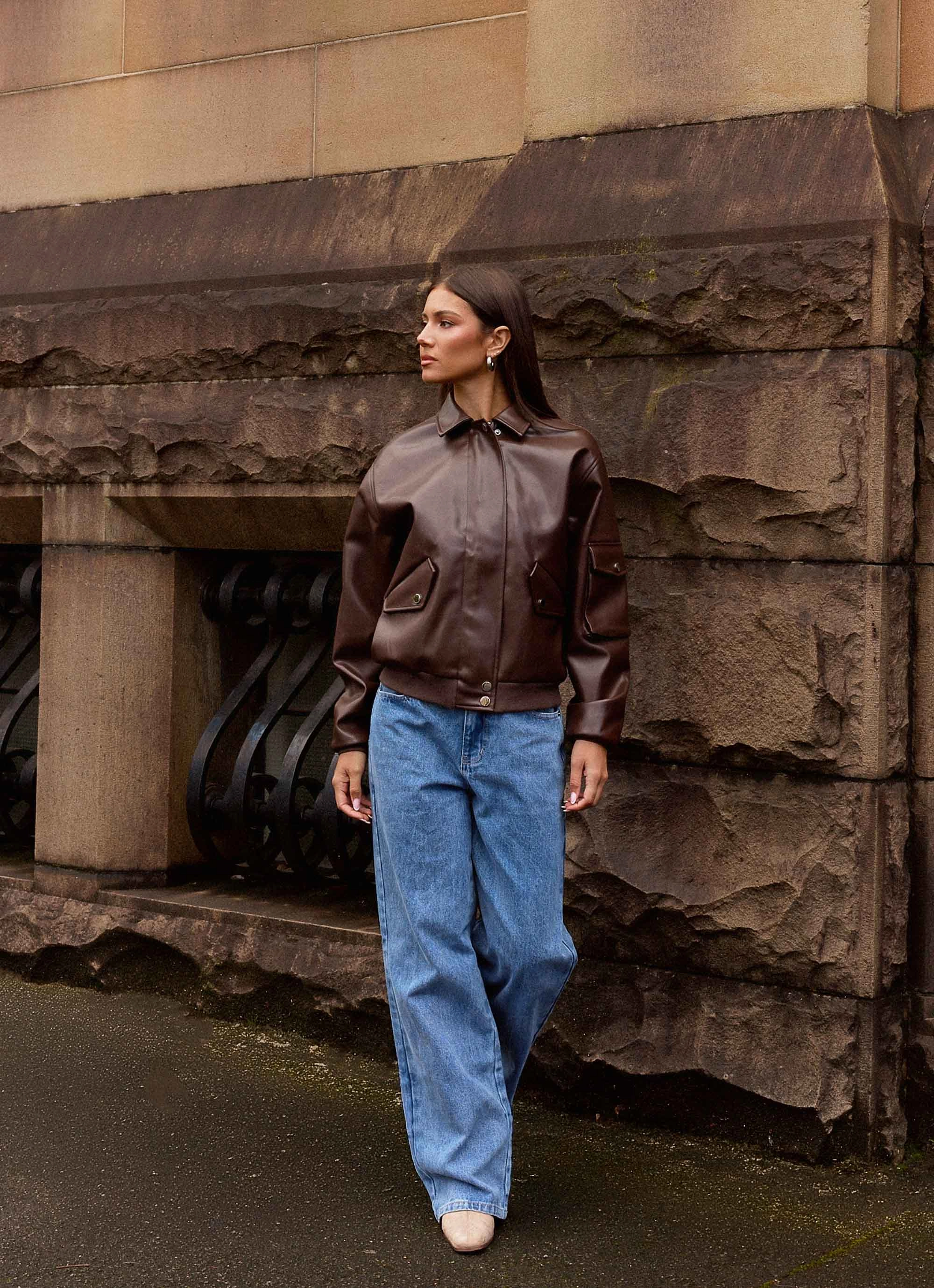 Indara Bomber Jacket - Chocolate High Loft Insulation ErgonomicSleeveCut