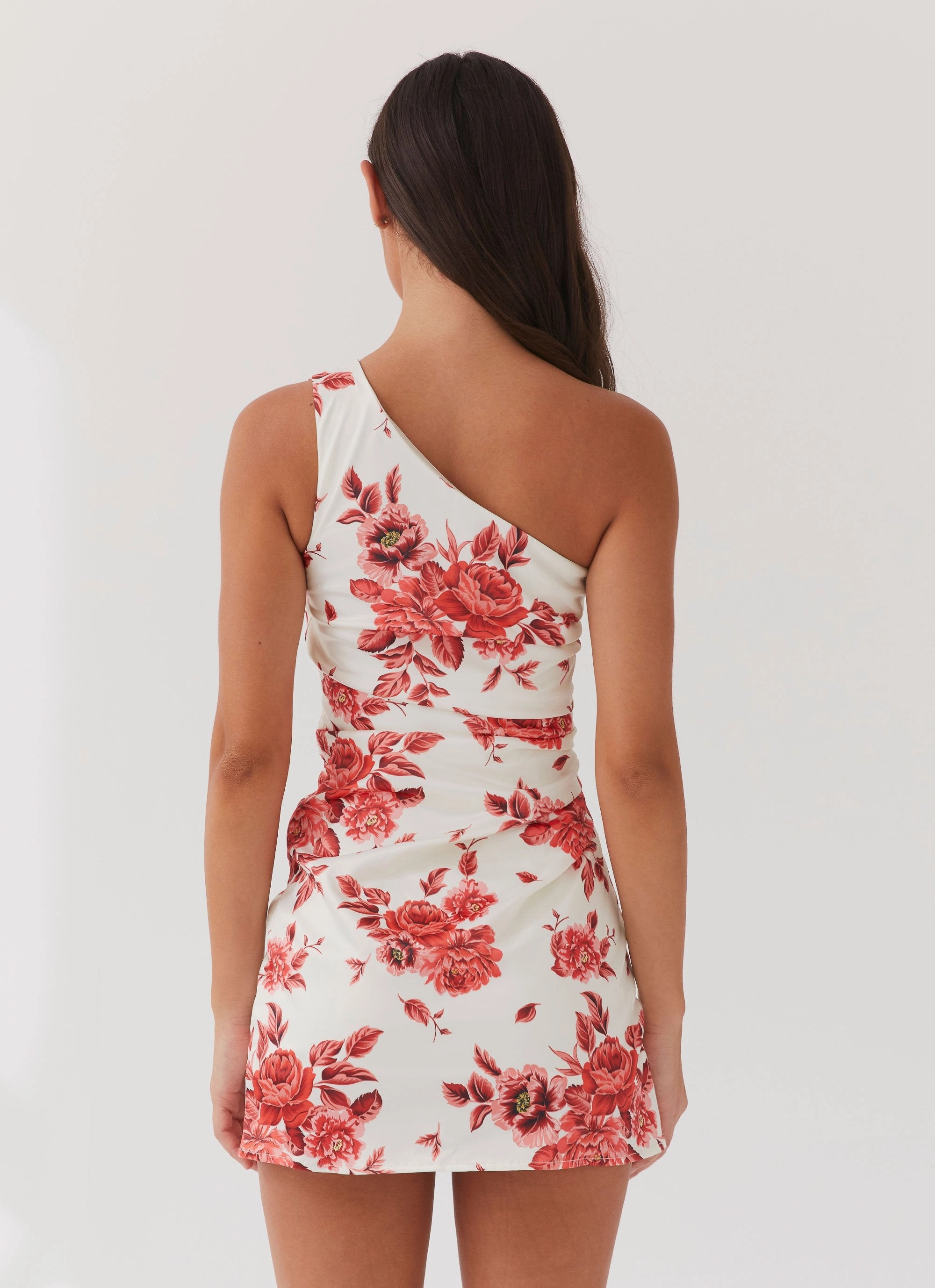 foldable All-Day Fit Sovere Satin Mini Dress - Rosa Floria