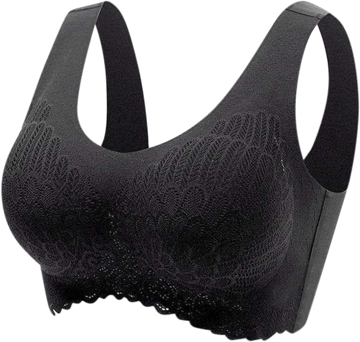 Woman Lace Thin Underwear Female Transparent Bras for Women Lace Sexy Lingerie Bralette Cotton Nightgowns for Girls Black