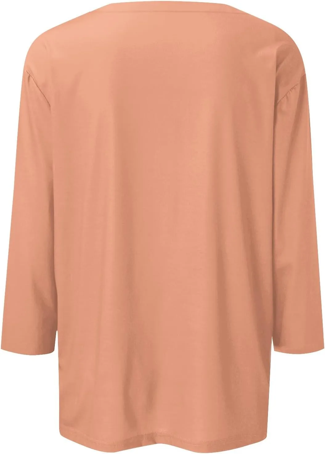 Women 3/4 Sleeve Shirts Tops Blouses Fashion Tunic Fall Clothes Casual Plus Size Basic Tops Pullover Halloween