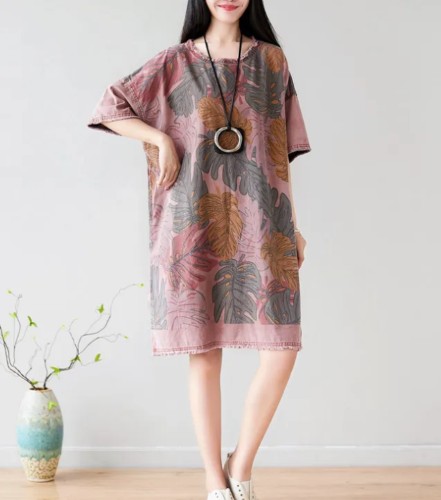 Women Dresses Long Sleeve Casual Summer Cotton Linen Women Dresses CNHK07262