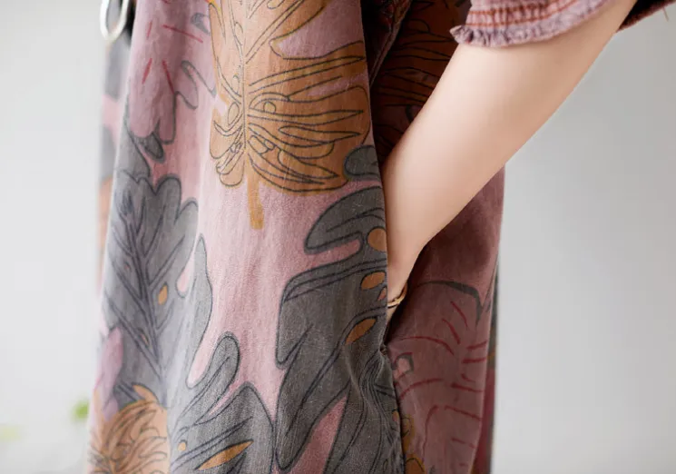 Women Dresses Long Sleeve Casual Summer Cotton Linen Women Dresses CNHK07262