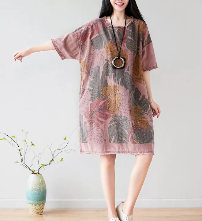 Women Dresses Long Sleeve Casual Summer Cotton Linen Women Dresses CNHK07262