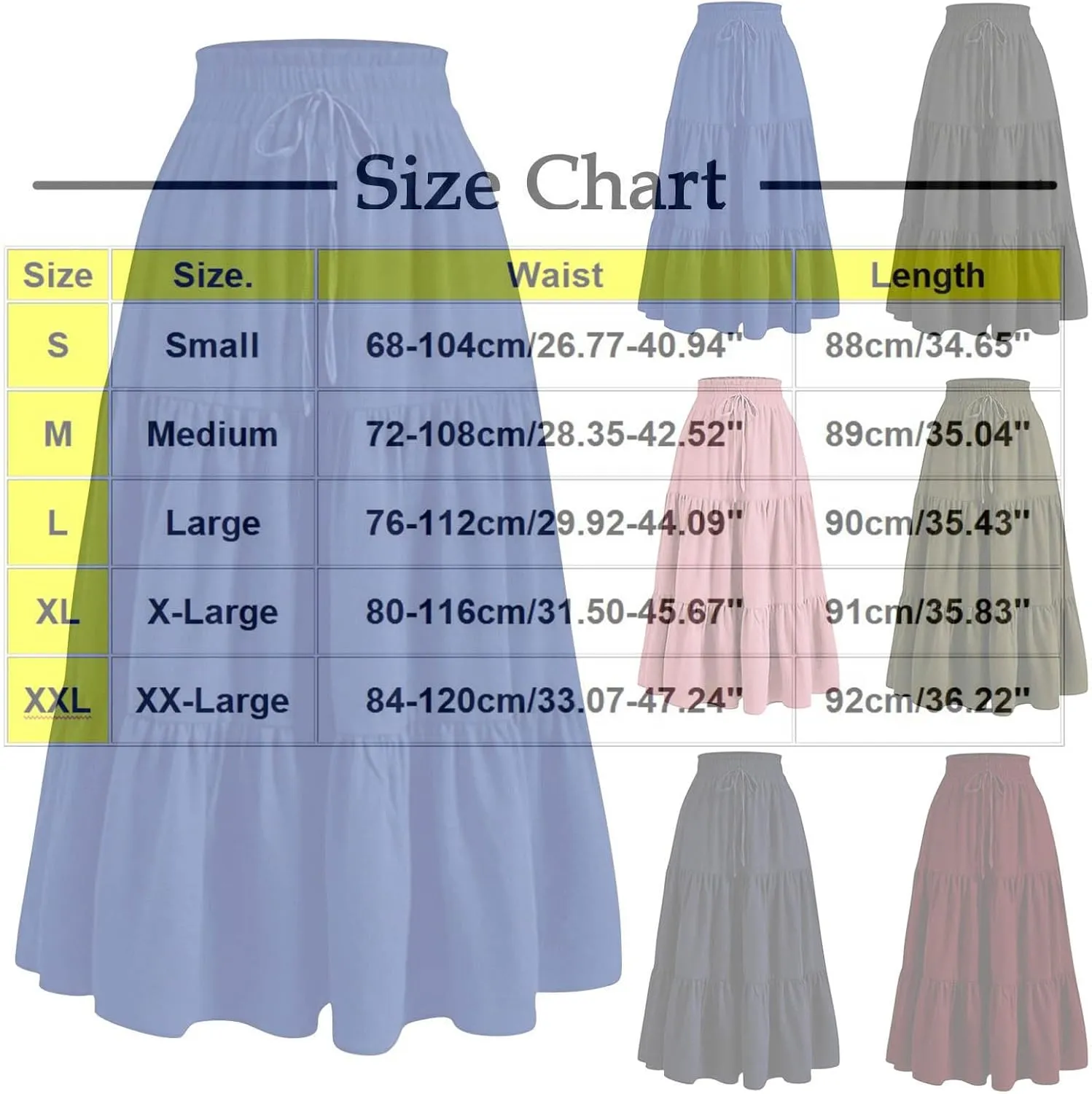 Women Floral Bohemian Maxi Skirts Summer Beach Hawaiian Boho Skirt 2025 Casual Holiday Long-Skirts for Vacation
