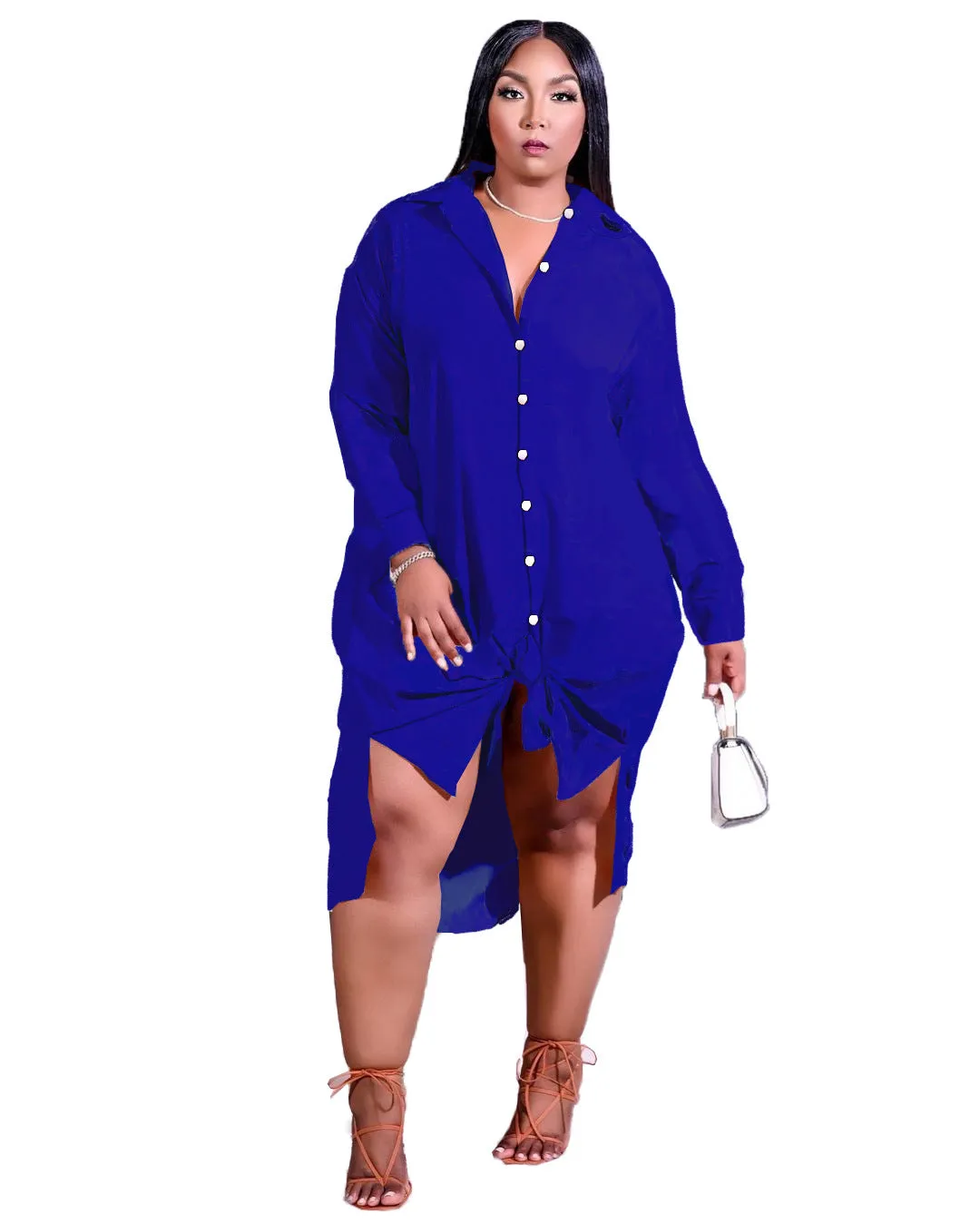 Women Plus Size Shirt Dresses Plus Size Women's Blouses & Shirts