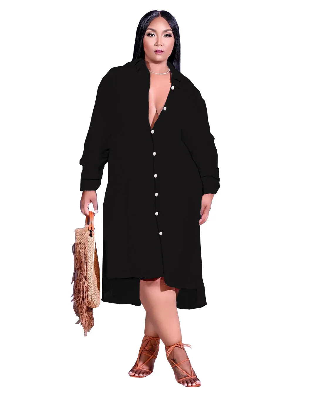 Women Plus Size Shirt Dresses Plus Size Women's Blouses & Shirts