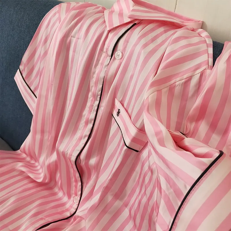 Women Satin Silk  Cute  Classy Long Pajamas