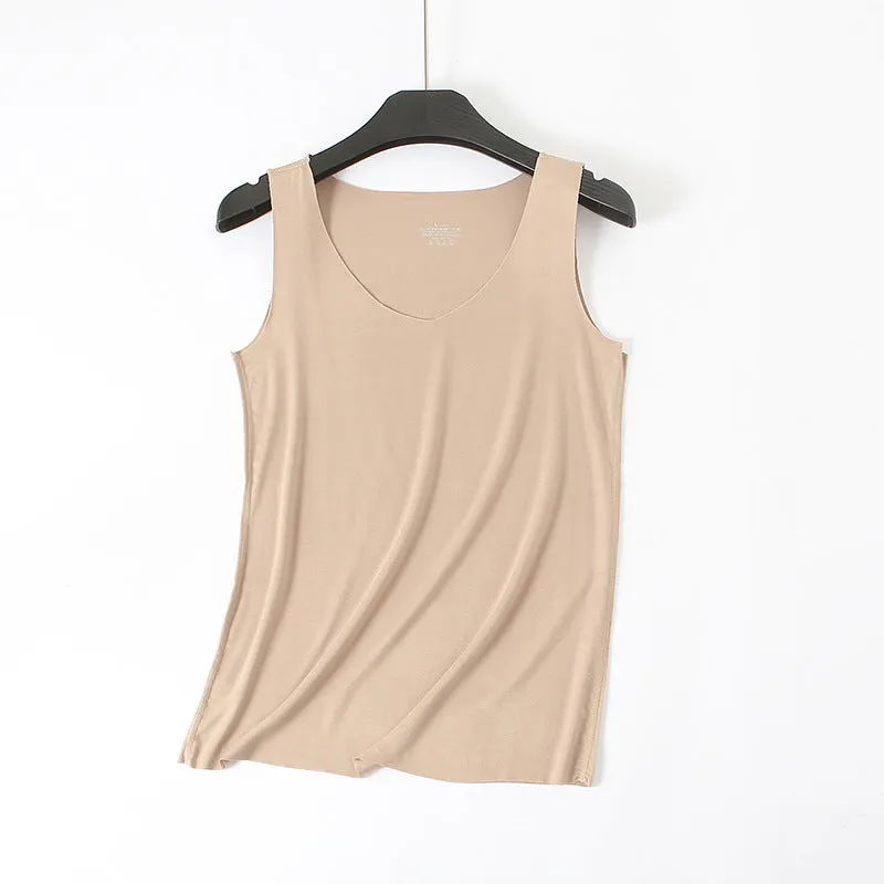 Women Strap Tank Top Korean Round-Neck Sleeveless Tank Top