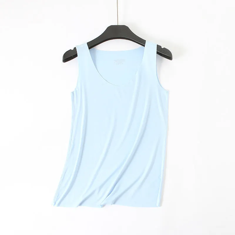 Women Strap Tank Top Korean Round-Neck Sleeveless Tank Top