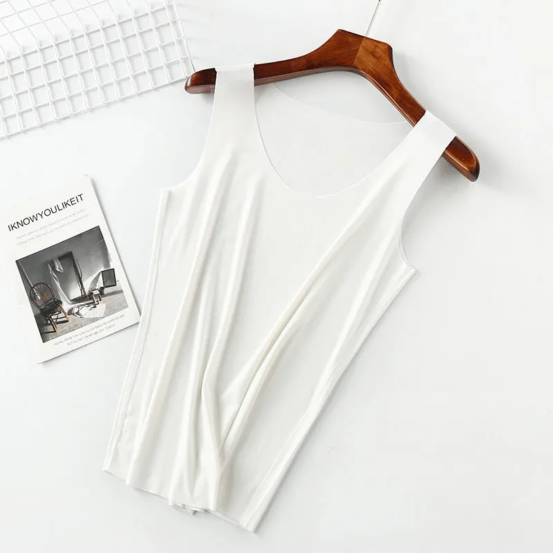 Women Strap Tank Top Korean Round-Neck Sleeveless Tank Top