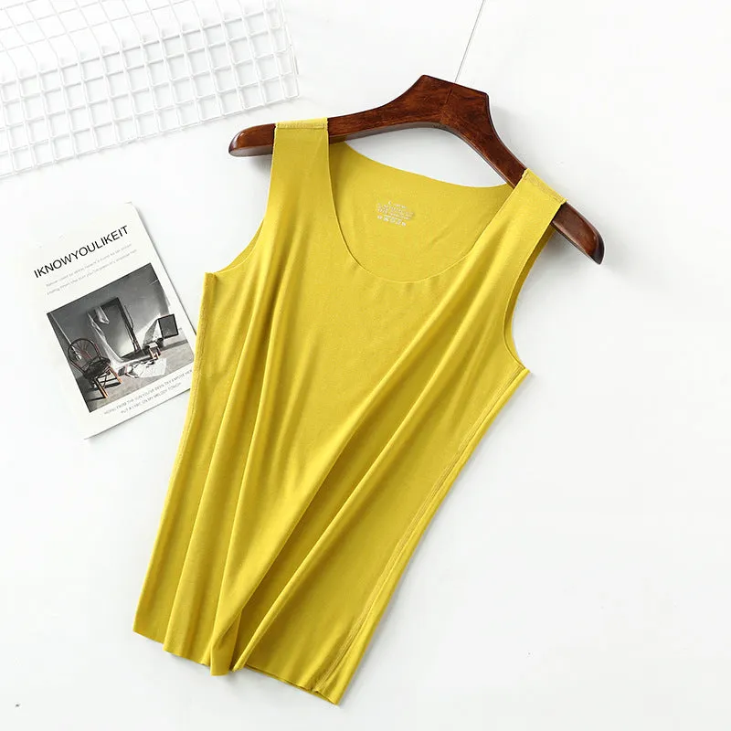 Women Strap Tank Top Korean Round-Neck Sleeveless Tank Top