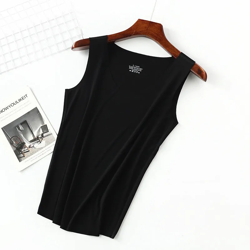 Women Strap Tank Top Korean Round-Neck Sleeveless Tank Top