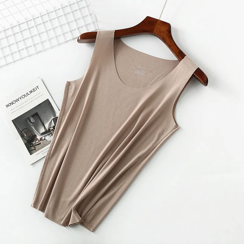 Women Strap Tank Top Korean Round-Neck Sleeveless Tank Top