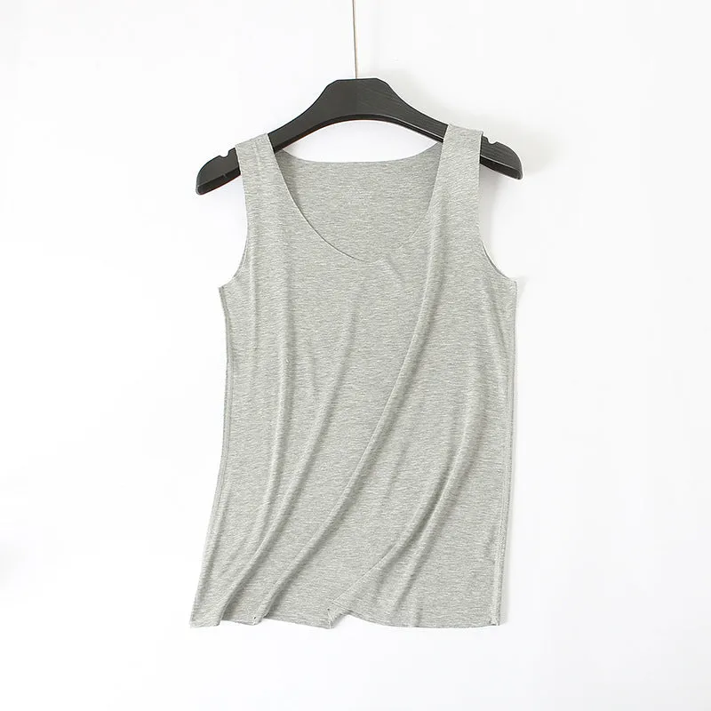 Women Strap Tank Top Korean Round-Neck Sleeveless Tank Top