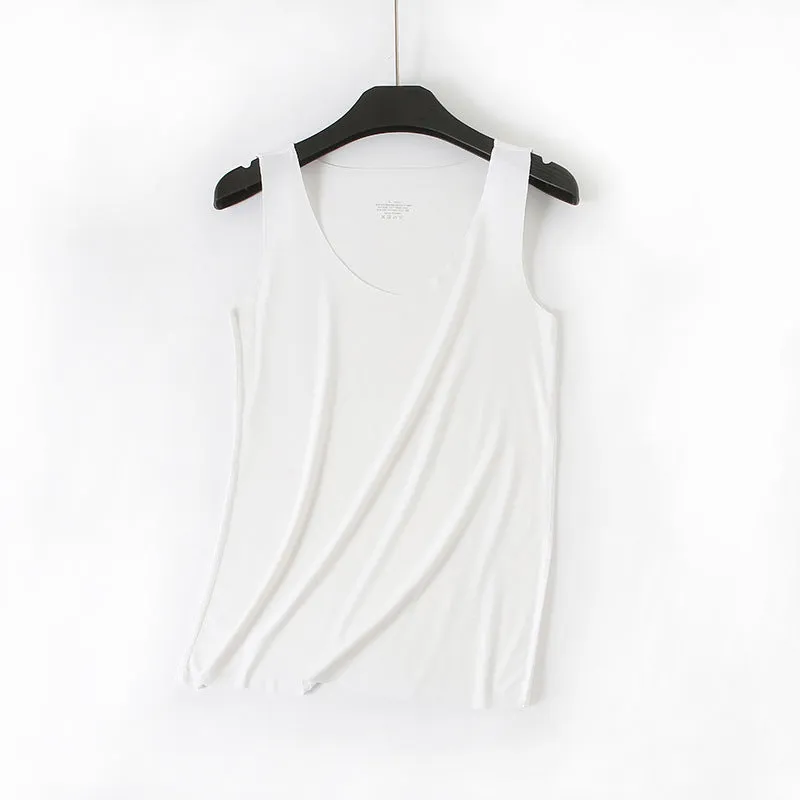 Women Strap Tank Top Korean Round-Neck Sleeveless Tank Top
