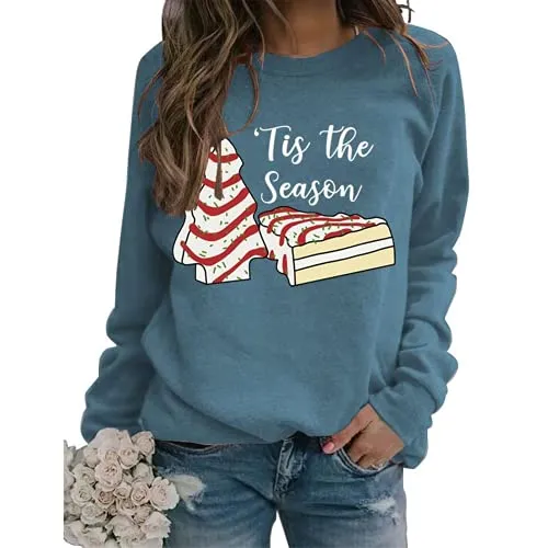 Women TitleTis The Season Christmas Tree Sweatshirt Sandwich Shirt