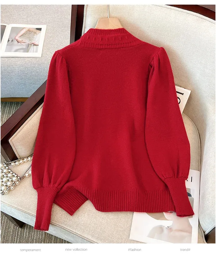 Women's 5-9XL Fashion Designer Loose V-Neck Bow Jerseys (Plus Size)