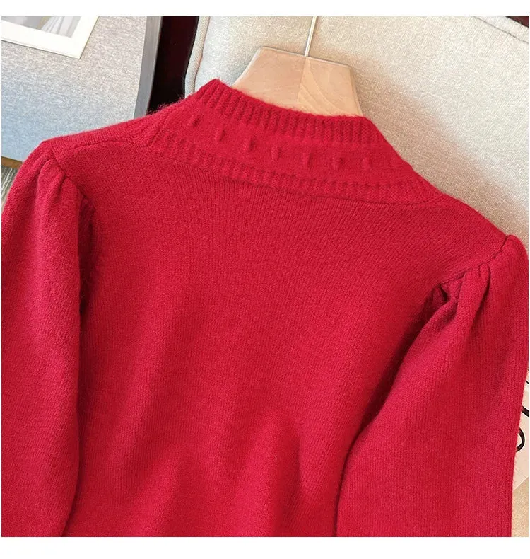 Women's 5-9XL Fashion Designer Loose V-Neck Bow Jerseys (Plus Size)