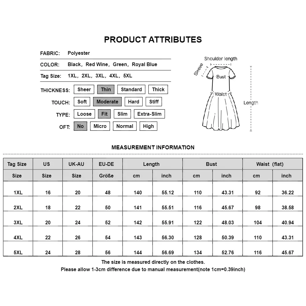 Women's 5XL Splits Fashion Designer High Waist Long Dresses (Plus Size)