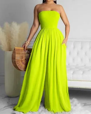 Women's 5XL Wide Leg Fashion Designer Rompers Jumpsuits (Plus Size)