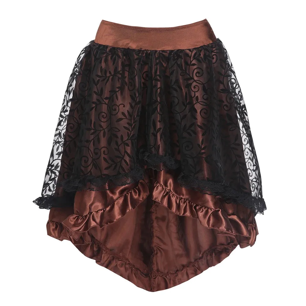 Women's Asymmetrical Fashion 6XL Designer Corset Lace Skirts (Plus Size)