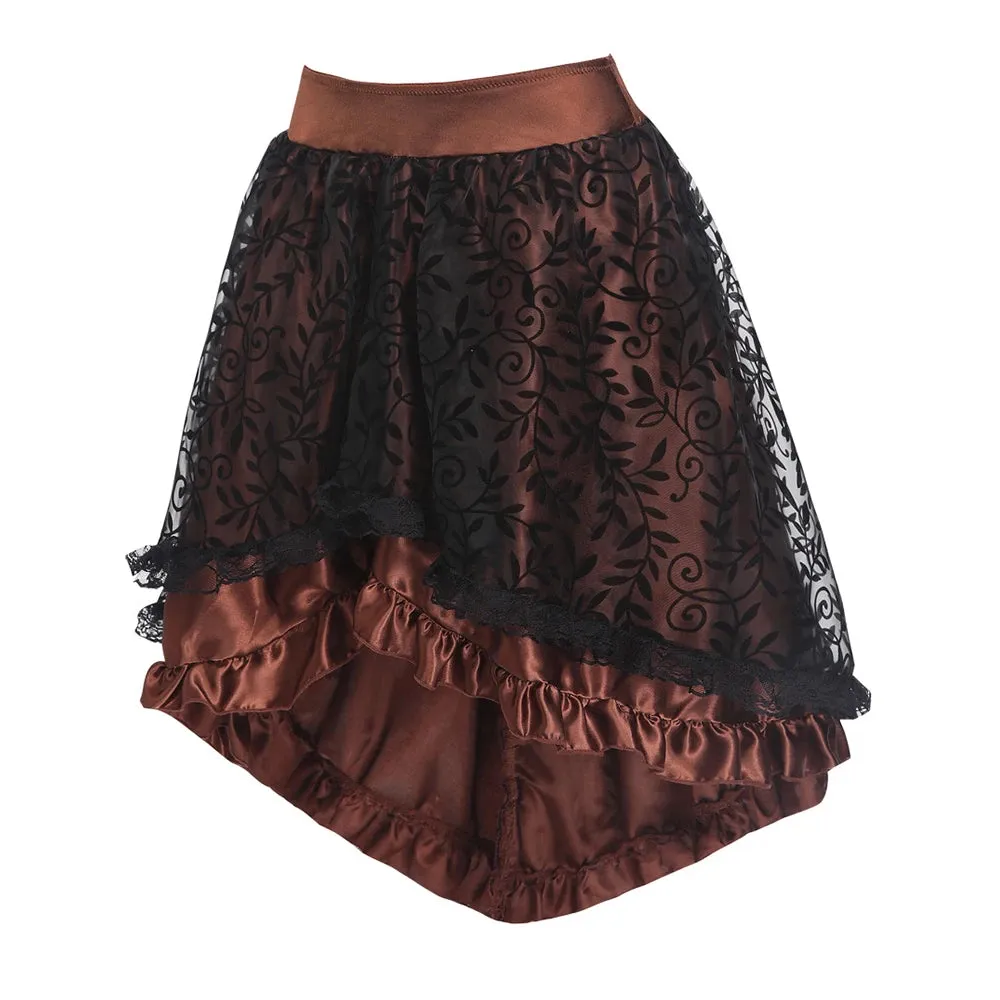 Women's Asymmetrical Fashion 6XL Designer Corset Lace Skirts (Plus Size)
