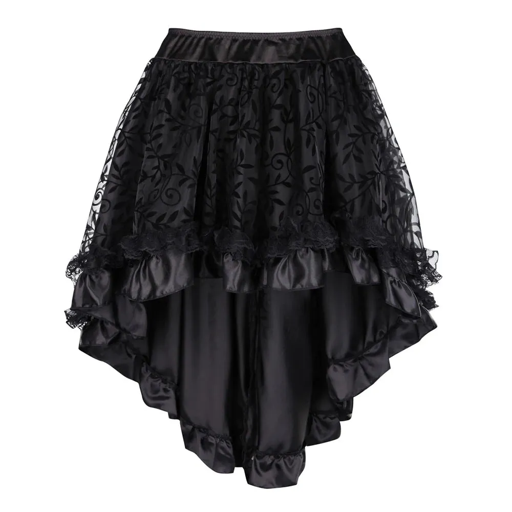 Women's Asymmetrical Fashion 6XL Designer Corset Lace Skirts (Plus Size)