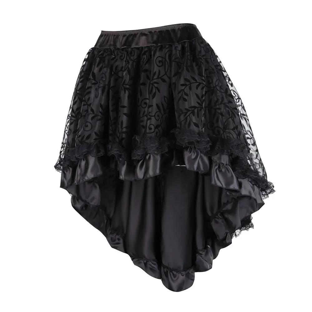 Women's Asymmetrical Fashion 6XL Designer Corset Lace Skirts (Plus Size)