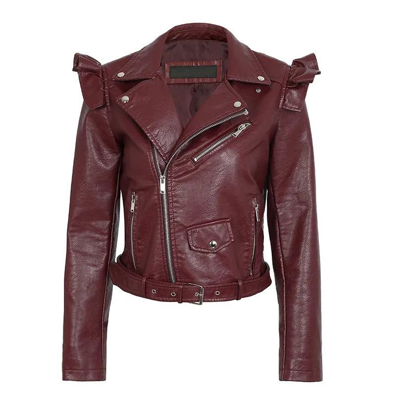 Women's Autumn Streetwear PU Leather Jacket