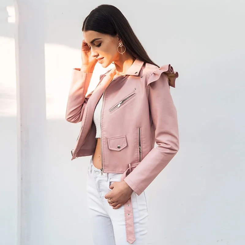Women's Autumn Streetwear PU Leather Jacket