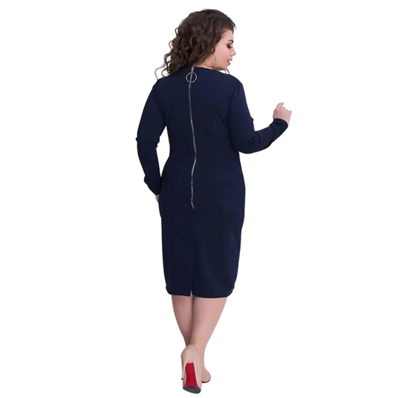 Women's Autumn/Winter Bodycon Dress | Plus Size
