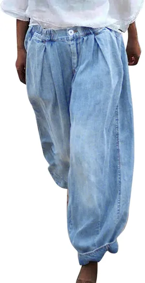 Womens Baggy Wide Leg Pants Y2K Floral Printed Wide Leg Baggy Jeans for Women Stretch High Waisted Straight Leg