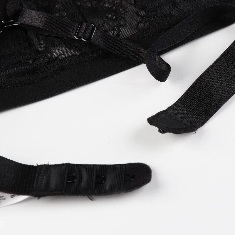 Women's Black Lace Mesh Bra