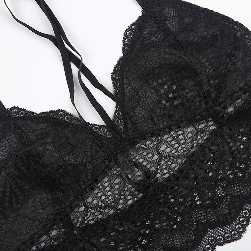 Women's Black Lace Push Up