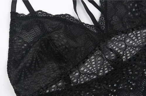 Women's Black Lace Push Up