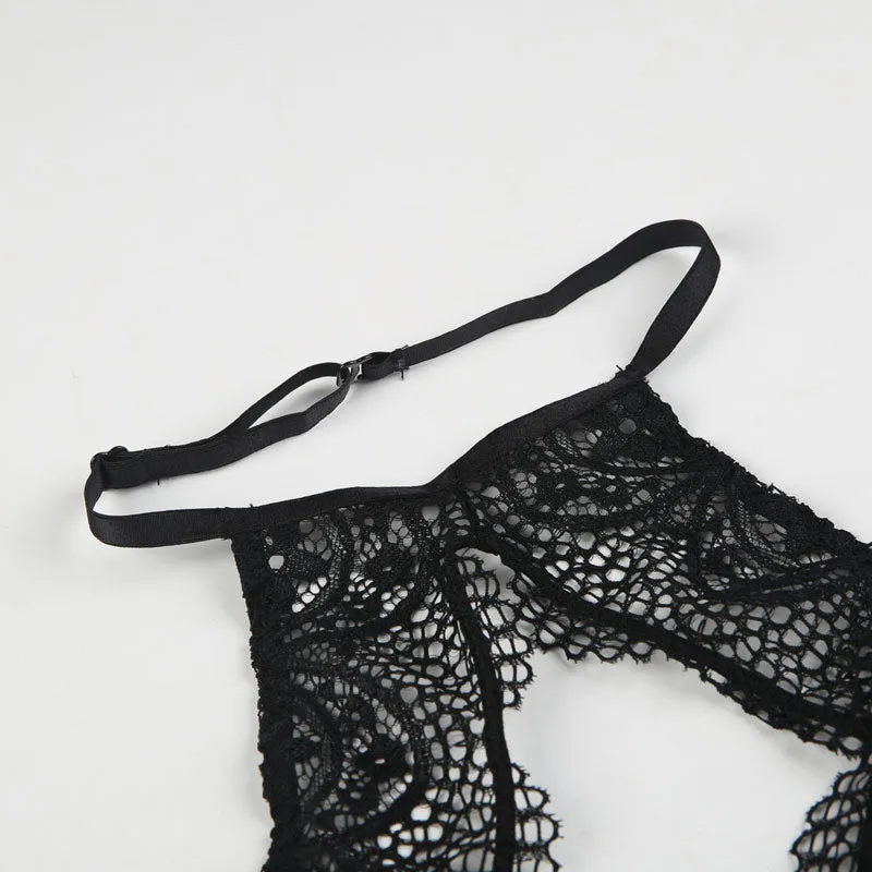 Women's Black Push Up Halter Wireless Bralette