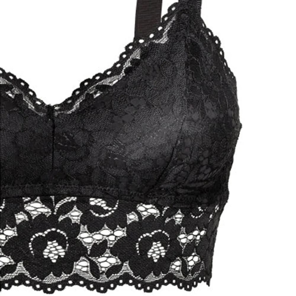 Women's Black Push Up Lace Bralette