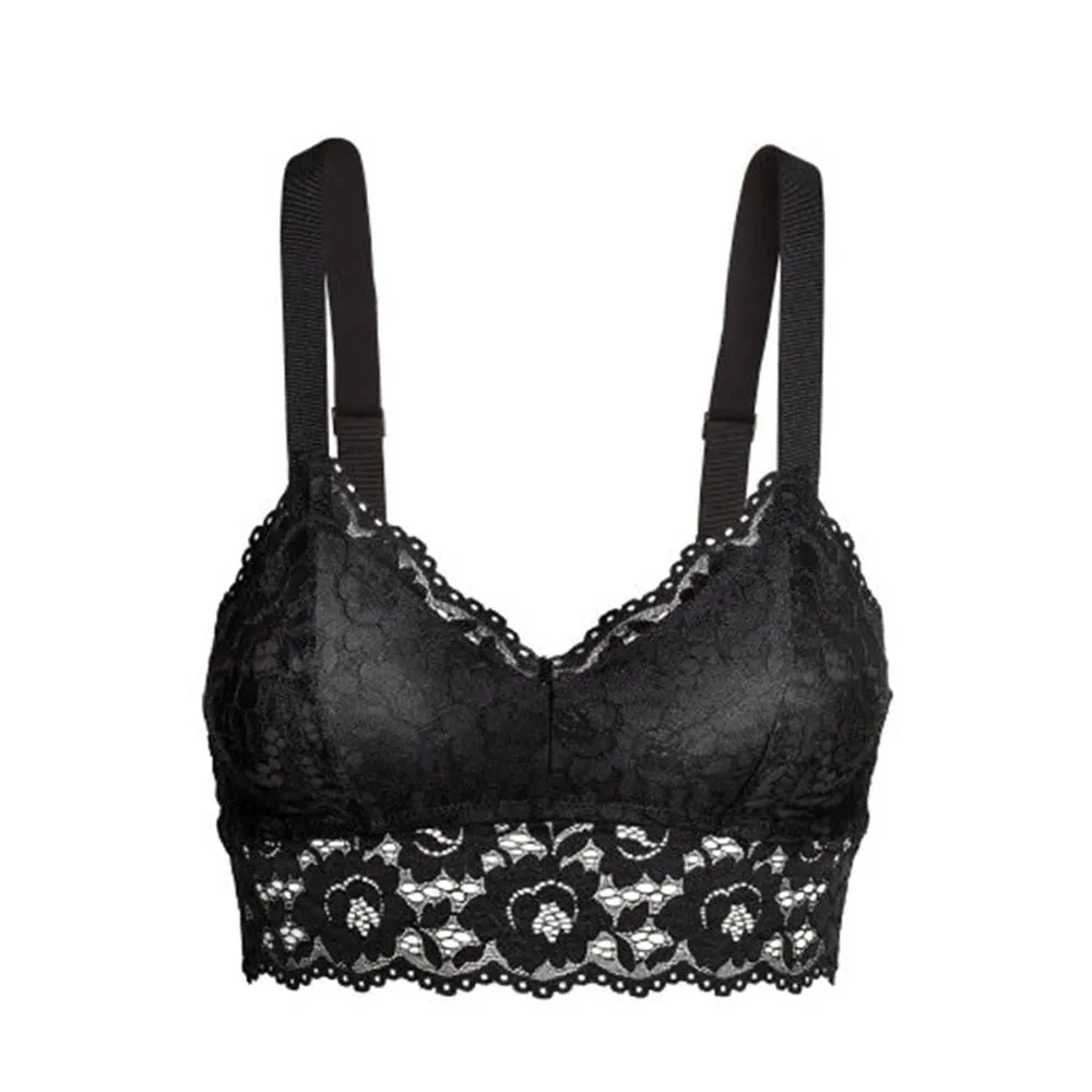 Women's Black Push Up Lace Bralette