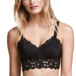 Women's Black Push Up Lace Bralette