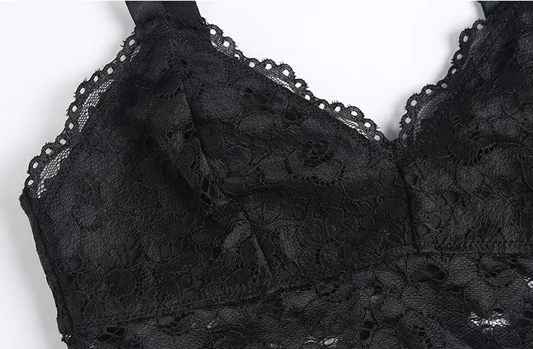 Women's Black Push Up Lace Bralette